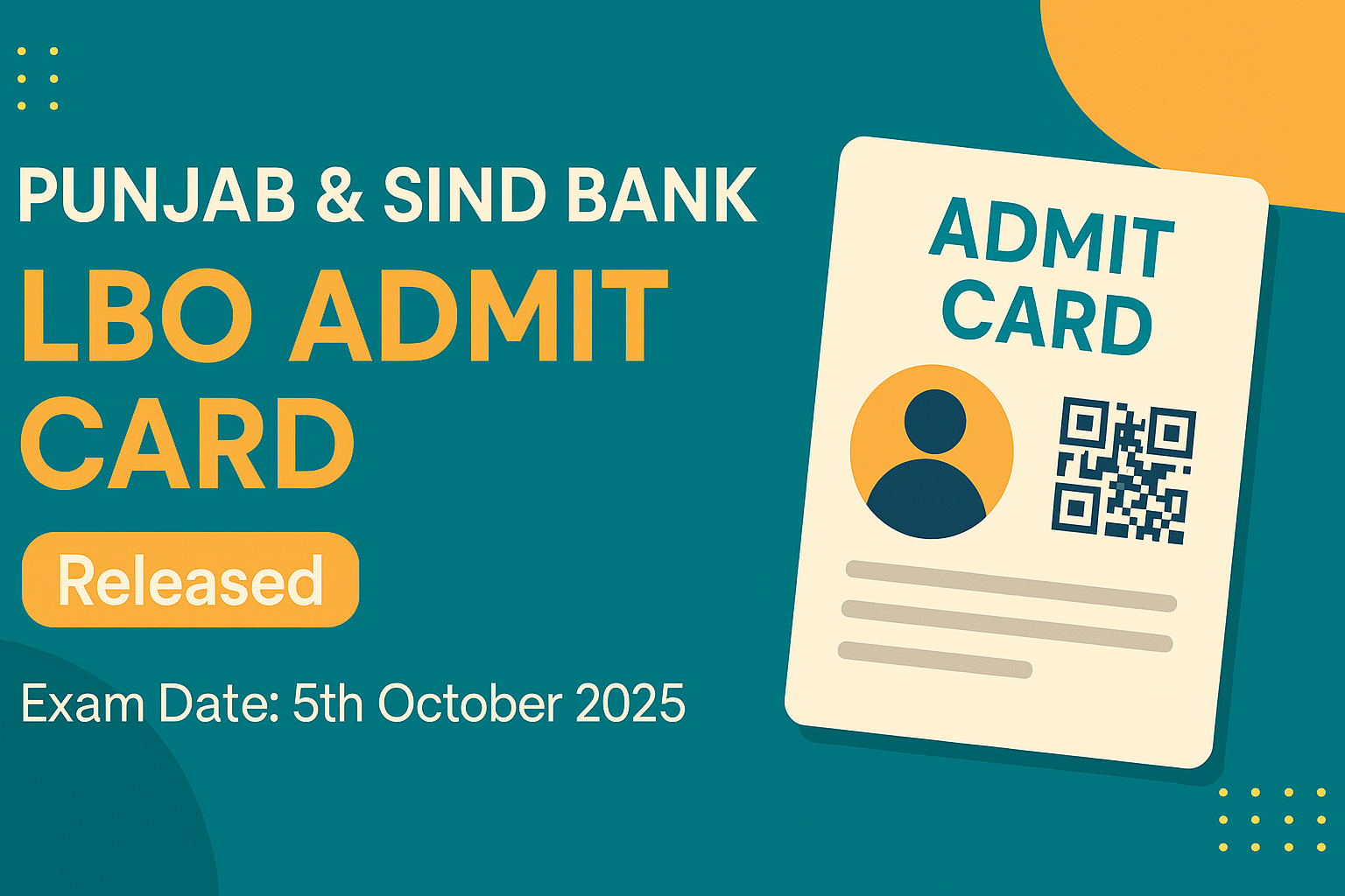 Punjab & Sind Bank LBO Admit Card