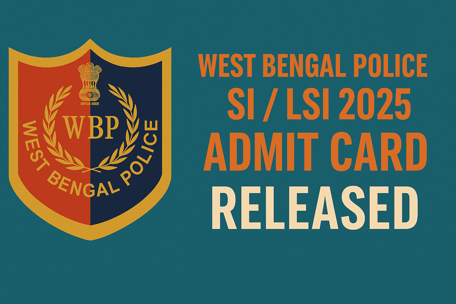 WB Police SI/LSI Admit card
